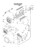 ICEMAKER, LIT/OPTIONAL Diagram and Parts List for 3XARG486WP00  Whirlpool Refrigerator