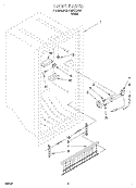 LINER, OPTIONAL Diagram and Parts List for EV150FXGW05  Whirlpool Freezer