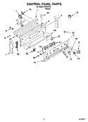 CONTROL PANEL PARTS Diagram and Parts List for IKE33310  Inglis Range