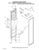 FREEZER DOOR PARTS Diagram and Parts List for GSS30C7EYF02  Whirlpool Refrigerator