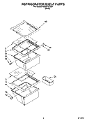 REFRIGERATOR SHELF PARTS Diagram and Parts List for RS22CFXTQ00  Roper Refrigerator
