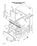 FRAME AND TANK Diagram and Parts List for KUDS22HT0  KitchenAid Dishwasher