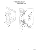 LATCH BOARD Diagram and Parts List for MT2110SJQ0  Whirlpool Microwave