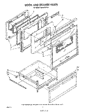 DOOR AND DRAWER Diagram and Parts List for RM988PXPW1  Whirlpool Microwave Oven Combo