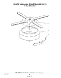 LOWER WASHARM AND STRAINER Diagram and Parts List for KUDA220TWH0  KitchenAid Dishwasher