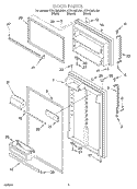 DOOR Diagram and Parts List for ET21CMXJB01  Whirlpool Refrigerator