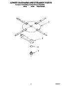 LOWER WASHARM AND STRAINER PARTS Diagram and Parts List for KUDI02CRWH0  KitchenAid Dishwasher