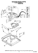 MACHINE BASE PARTS Diagram and Parts List for MET3800TW0  Maytag Washer Dryer Combo