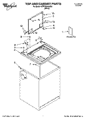 TOP AND CABINET PARTS Diagram and Parts List for 1CWTW5505SQ0  Whirlpool Washer