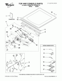 TOP AND CONSOLE PARTS Diagram and Parts List for WED9600TW2  Whirlpool Dryer