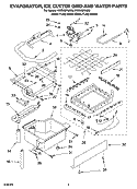 EVAPORATOR ICE CUTTER GRID AND WATER PARTS Diagram and Parts List for KUIS18PNJW6  KitchenAid Ice Maker