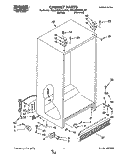 CABINET Diagram and Parts List for RS22BRXAL01  Roper Refrigerator