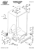CABINET PARTS Diagram and Parts List for RS22CFXTQ00  Roper Refrigerator