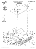 CABINET, LITERATURE Diagram and Parts List for GD25SFCHS11  Whirlpool Refrigerator