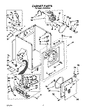 CABINET Diagram and Parts List for LG6056XSW1  Whirlpool Dryer