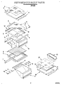 REFRIGERATOR SHELF Diagram and Parts List for KSRB27QABL10  KitchenAid Refrigerator