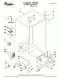 CABINET PARTS Diagram and Parts List for 7WSC19D2XS01  Whirlpool Refrigerator