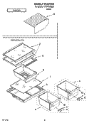 SHELF PARTS, OPTIONAL PARTS Diagram and Parts List for TT18TKXSQ00  Estate Refrigerator