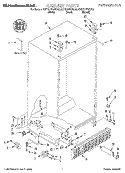 CABINET, LITERATURE Diagram and Parts List for KSRS27FGBL02  KitchenAid Refrigerator