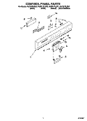 CONTROL PANEL PARTS Diagram and Parts List for KUDI01DLBS2  KitchenAid Dishwasher