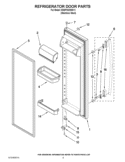 REFRIGERATOR DOOR PARTS Diagram and Parts List for ED5PVEXWS11  Whirlpool Refrigerator