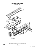 CONTROL PANEL, LIT/OPTIONAL Diagram and Parts List for RB265PXK1  Whirlpool Wall Oven