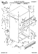 CABINET Diagram and Parts List for 4YET20DKAW00  Whirlpool Refrigerator