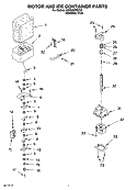 MOTOR AND ICE CONTAINER PARTS Diagram and Parts List for KSRI25FNST02  KitchenAid Refrigerator