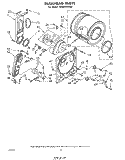 BULKHEAD Diagram and Parts List for LG5601XPW0  Whirlpool Dryer