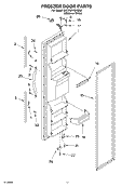 FREEZER DOOR Diagram and Parts List for 3KED0FHQKQ00  KitchenAid Refrigerator