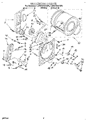BULKHEAD Diagram and Parts List for LGR4434AW1  Whirlpool Dryer