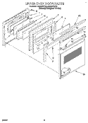 UPPER OVEN DOOR Diagram and Parts List for RB270PXYB0  Whirlpool Wall Oven