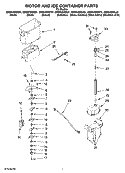 MOTOR AND ICE CONTAINER PARTS Diagram and Parts List for GS6NVEXSB01  Whirlpool Refrigerator