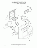 DISPENSER FRONT PARTS Diagram and Parts List for BRS62BBBNA00  Whirlpool Refrigerator
