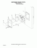 DISPENSER FRONT PARTS Diagram and Parts List for GI0FSAXVY02  Whirlpool Refrigerator