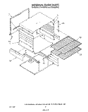 INTERNAL OVEN Diagram and Parts List for SF305EERW2  Whirlpool Range