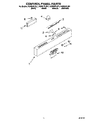 Part Location Diagram of W10757833 Whirlpool Control Panel