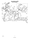 BULKHEAD Diagram and Parts List for LG5796XMW0  Whirlpool Dryer