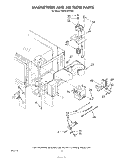 MAGNETRON AND AIRFLOW Diagram and Parts List for RM988PXSW0  Whirlpool Microwave Oven Combo