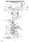 CASE, GEARING AND PLANETARY UNIT Diagram and Parts List for KSM50HDPBK0  KitchenAid Mixer