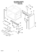 CHASSIS PARTS, OPTIONAL PARTS Diagram and Parts List for YKDRP767RS00  KitchenAid Range