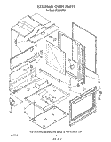EXTERNAL OVEN Diagram and Parts List for SF365BEPW4  Whirlpool Range