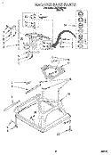 MACHINE BASE Diagram and Parts List for LBR4132BW0  Whirlpool Washer