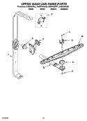 UPPER WASH AND RINSE PARTS Diagram and Parts List for KUDP02IRBL1  KitchenAid Dishwasher