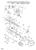 MOTOR AND ICE CONTAINER Diagram and Parts List for KSRB22FHBL01  KitchenAid Refrigerator