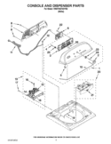 CONSOLE AND WATER INLET PARTS Diagram and Parts List for 7MWTW5700YW2  Whirlpool Washer