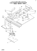 LATCH AND VENT Diagram and Parts List for KEBS278ABL0  KitchenAid Wall Oven