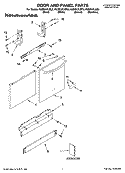 DOOR AND PANEL PARTS Diagram and Parts List for KUDI01FLSS6  KitchenAid Dishwasher
