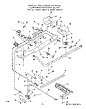 BURNER Diagram and Parts List for 1653W0A  Roper Range