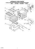 INTERNAL OVEN PARTS Diagram and Parts List for KERA807PBL01  KitchenAid Range